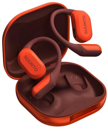 SUUNTO Spark Cuffie Open-Ear, Cuffie a Conduzione Aerea con Rilevamento Intelligente del Movimento, Feedback Audio Sulle Prestazioni, Resistente al Sudore IP55, 36 Ore con Custodia di Ricarica