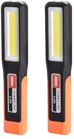 Luz De Trabajo LED Con Imán, Linterna Iluminación Mantenimiento, Lámpara Mecánico Garaje For Automóvil, COB Carga Gancho Brillo Ultra Alto