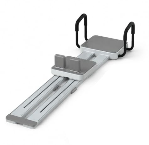 Pilatesreformatorbräda – Multifunktionell hemmagymmaskin | 5-i-1 magplanka, skimaskin, benpress, kapacitet 330 lbs, justerbart avstånd 35-51 cm, hopfällbar, 8 kg, för helkroppsträning