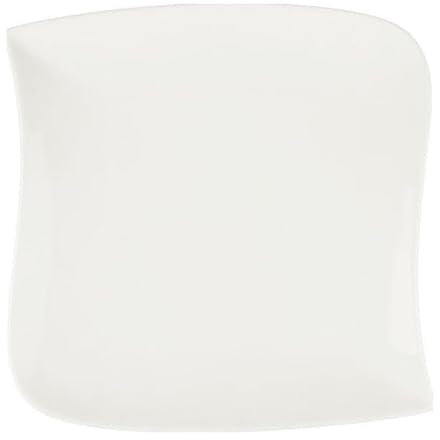 Secret de Gourmet - Lot de 6 Assiettes de Présentation Vague 30cm Blanc