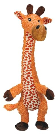 KONG – Shakers Luvs Giraffe – Interaktives Zerr– und Apportierspielzeug – Kleine Hunde