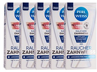 5x Perlweiss Raucher-Zahnweiss 50ml sichtbar weissere Zähne