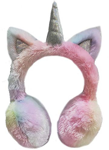 Gifts Treat Girls Earmuffs Unicorn Ear Muffs in Colorful Plush Design, M, Colorful Unicorn