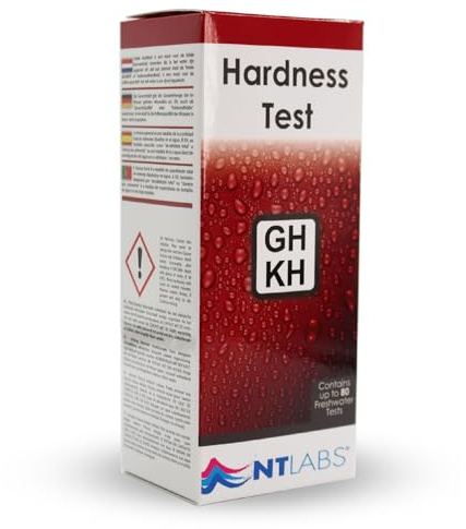 NT Labs Hardness Test Kit, Meares General Hardness (GH) and Carbonate Hardness (KH), Aquarium Water Test Kit, Pond Water Testing Kit, Contains Up to 80 Freshwater Tests.