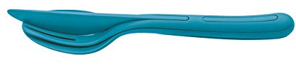 Koziol Besteck-Set 3-teilig Klikk, Messer, Gabel, Löffel, Besteckset, Thermoplastischer Kunststoff, Ocean Blue, 4003686