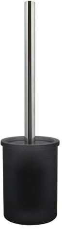 Spirella WC Bürste Klobürste Toilettenbürste „Yoko“ mit hygienischem Behälter Glas Weiß