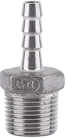 Connettore Portagomma in Acciaio Inossidabile, Portagomma, Raccordo Filettato maschio in Acciaio Inox SS304 per Tubo Raccordo Portagomma BSP 1/8 ~ 3/4(3/8 * 6mm)