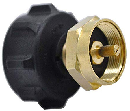 Universal Propantankadapter Tankgas Propan Nachfülladapter Propangas QCC1 Regelventil Propanschlauchadapter Messing Camping Gas Kanister Adapter Konverter für Grillcamping im Freien,Schwarz + Gold