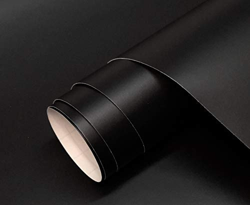 GOYAPRINT Vinilo Adhesivo Mate Negro 60x300cm Papel Decorativo Muebles | Para Cocina, Paredes, Ventanas y Manualidades | Autoadhesivo Impermeable, Fácil de Aplicar Sin Burbujas | 1 Ud