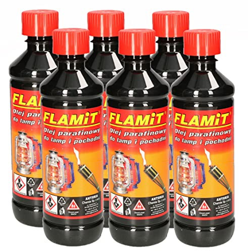 KOTARBAU® Lot de 6 flacons de pétrole pour lampes à huile - 500 ml d'huile pour torches de jardin - Incolore