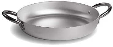 PARDINI – Tegame in alluminio per cottura ad induzione da 24 cm altezza 4.5 cm. Spessore 3 millimetri. Con 2 maniglie. Linea professionale.