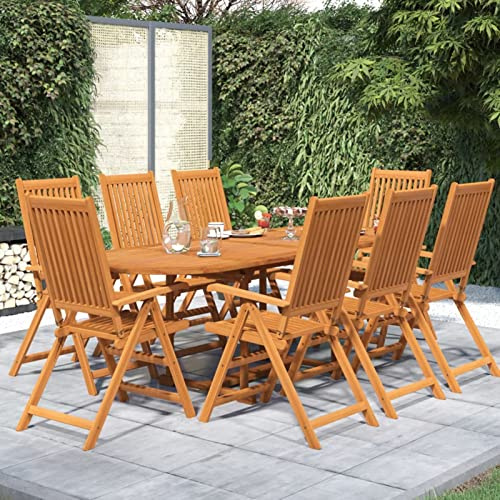 Gecheer Garten-Dining-Set: Gartenmöbel Set, Holz, Rustik, Holzfarben