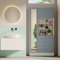 Symbiosis Combi Mueble de baño, Blanco y Gris celadón 90x29,6x181,6 cm