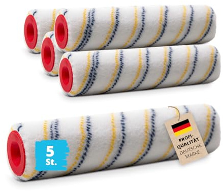 5x Alfa Beschichtungswalze Flüssigkunststoff 25 cm – Beschichtungsrolle | Profi-Qualität - Zum Auftragen von Flüssigkunststoff und Beschichtungen - Aus 100 % Nylon - Hochwertig verarbeitet