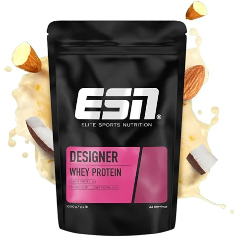 ESN Designer Whey Pulver, Almond Coconut, 1000g