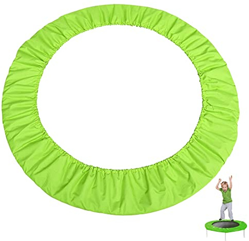 Trampolin Randabdeckung 96-120cm, Indoor Erwachsene Kinder Fitness Trampolin Umrandung, 800D Reißfest Oxford-Tuch Federabdeckung, 100% UV-beständig Trampolin Zubehör Ersatzteile,Grün,101cm(40inch)