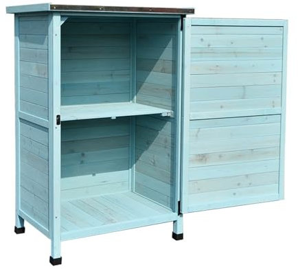 Outdoor Garden Patio Wooden Tool Storage Cabinet, Weatherproof Potting Bench Table,yard Lawn Tool Shed,backyard Furniture Wood Workstation, for Deck/greenhouse/balcony