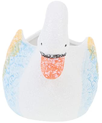 POPETPOP Eleganter Schwanen-keramiktopf Kompakter Pflanzenhalter Für Den Schreibtisch Badezimmer