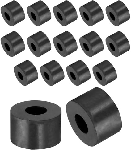 QUARKZMAN 16pcs Rondelles en Caoutchouc Anti-Vibration Épaises, Entretoise Plate Amortisseur pour Connexions Électriques Réparations Automobiles Appareils, 25mm OD x 10mm ID x 15mm Hauteur