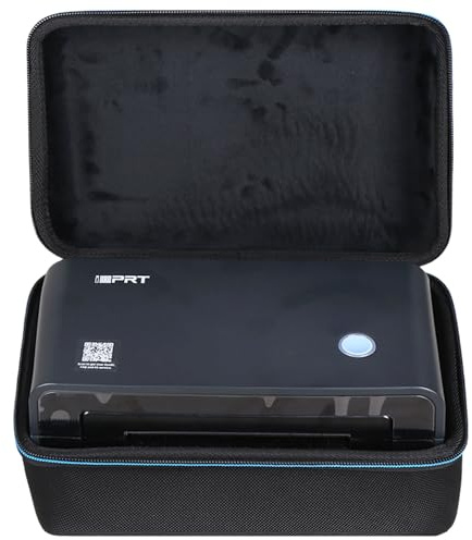 Tourmate Hard Storage Case for iDPRT Bluetooth Thermal 4x6 Label Printer - Travel Case for Jade/PEDOOLO/KNAON/NelkoGlobal/Nelko Label Printer(Box for Sale) (Black & Blue, 4x6)