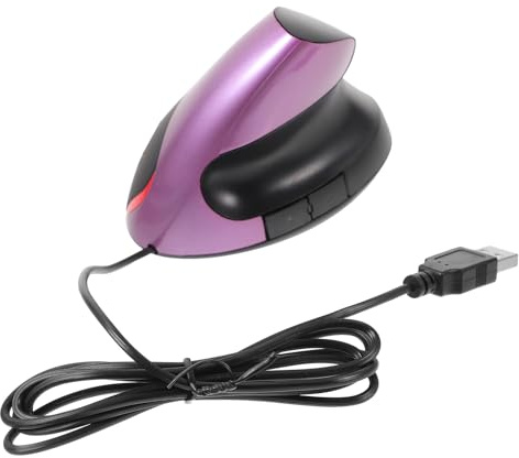 BESPORTBLE Souris Verticale Réduisant la Fatigue du Poignet Ergonomique pour Ordinateur USB 5 Boutons Design en Abs pour Bureau et Usage Quotidien