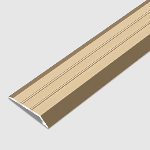 Trennstreifen Zwischen Holz Und Teppich Für Küche Schlafzimmer, 90 CM Bodenübergangsleiste Aus Aluminiumlegierung, Metall Kantenabdeckung Penlücken(Gold)