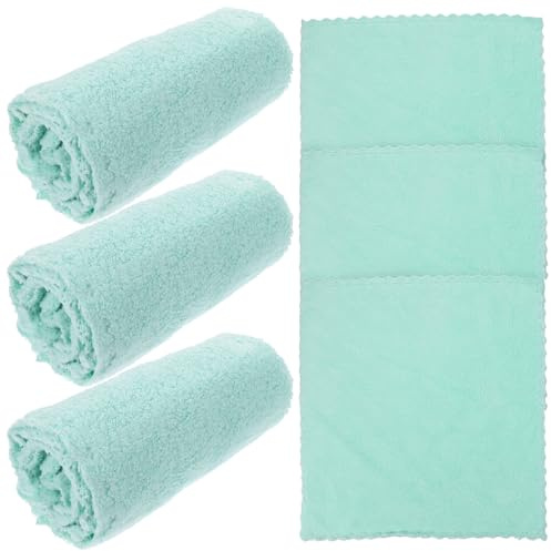 CATIEBYE 6pcs Coral Fleece Face Wash Cloths 30x30cm Reusable Makeup Remover Towels Soft Absorbent Small Square Towels for ’s Facial Cleansing and Daily Washing