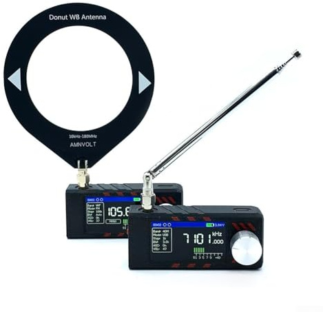 Récepteur radio AM FM portable à ondes courtes, tuner radio numérique haute fréquence, avec écran couleur 1,9 et batterie 800 mAh, pour SI4732 et ESP32-S3 (Blue-PRO)
