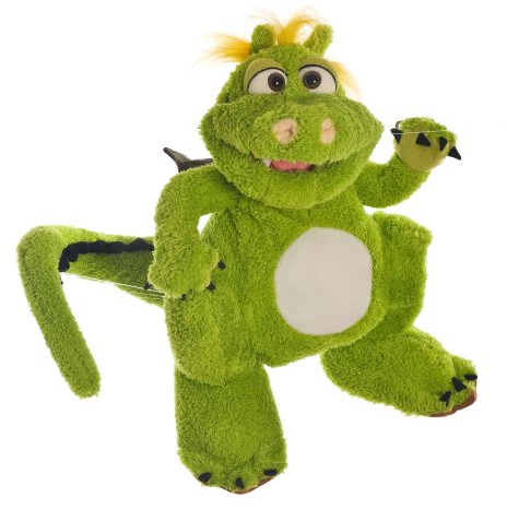 Living Puppets W210 Handpuppe Filippo der Drache 35 cm, grün