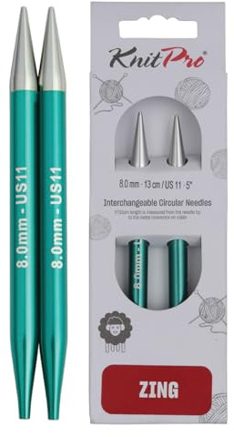 KnitPro Zing Austauschbare Rundnadeln 4 (10cm) | 8mm