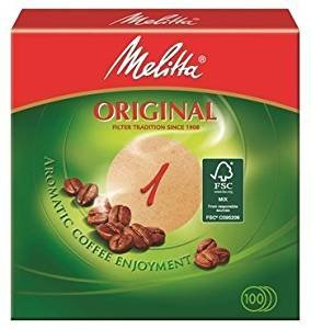Melitta Original 1 Lot de 300 filtres ronds à café (rond/marron naturel)