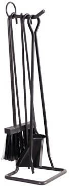 Juego de chimenea de 4 utensilios de 14 x 14 x 50 cm.