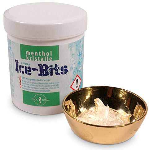 POOL Total Sauna- Set/Menthol Ice-Bits 50g + Verdampferschale/Geschenkidee für Saunafreunde
