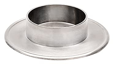 FRITZ COX Kerzenständer Silber aus Messing 'Memento' für 6 cm Kerzen | edeles Design | Kerzenteller Silber für Ihre Tischdeko | ideal für eine Hochzeitskerze oder Tischkerze