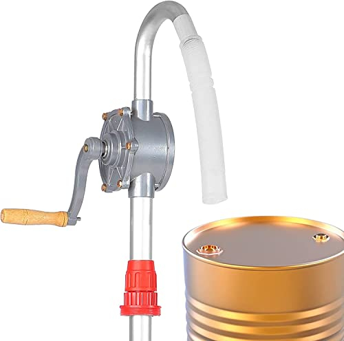 Fasspumpe, Manuelle Kurbelpumpe Ölpumpe Ölfass Handpumpe Dieselpumpe Wasserpumpe mit Rutschfester Griff, für Umfüllen Flüssigkeiten Benzin Schmieröl 29L / min