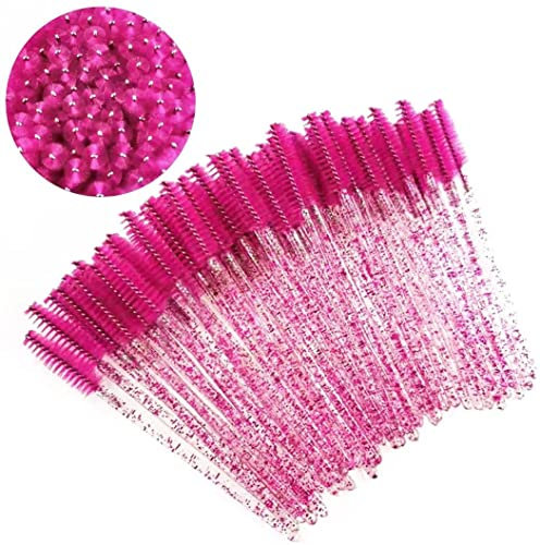 ZHIYE 50 pcs Eyelash Mascara Brushes, Wands Applicator Eyebrow Brush Makeup Kit, Eyebrow Castor Oil Brush Makeup Tool