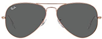 Ray-Ban Sonnenbrille RB3025 AVIATOR LARGE METAL 9202B1 Unisex Farbe pink gold Glas Dunkelgrau Größe 55 mm