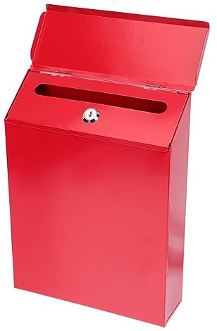 Post Box, Wall Mounted Letterbox, Letter Boxletterbox Wall Decor Mailbox With Lock Post Metal Mail Rustic Vintage Mounted Suggestion Home Mount Outside Decorative Retro Large Capacity mailbox ( Color