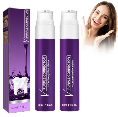 Dyceittdia 2PCS Dentifricio, Dentifricio Viola, v34 Dentifricio viola, Rimuove le Macchie, Pulire e Illuminare i Denti, Alito Fresco,2PCS*50ml, Toothpastes (05)