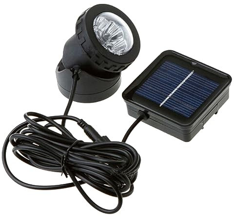 Kisangel Solar Underwater Lights Outdoor Waterproof Fish Tank Lamp Energy-Saving Pool Solar Lights Fountain Aerator Firefly Electric Pond Sphere Gazebo Mini Flood Abs Floodlight