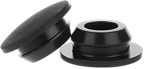 5 Pcs Silicone Rubber Hole Plug Black 10mm Diameter Round Locking Furniture Hole Plug Protective Cover Cap Rubber Plugs for Holes, Powder Coating