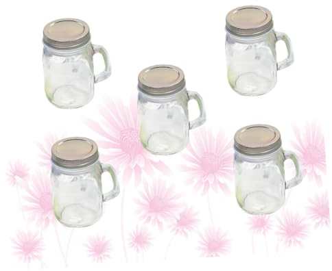 LABRIMP 120ml Mini Glass Cups Set of 5 Ice Pudding Sundae Cups for Home Shop Restaurant
