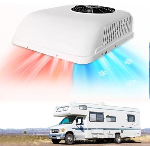 Kindevieft Climatiseur De Camion Unité De Climatisation éLectrique DiviséE Adapté à La Climatisation Refroidissement Rapide Faible Bruit pour Camping-Cars, Caravanes, Bus, Remorques, Tracteurs,24V