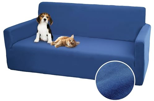 Comart - Copridivano Bright - 2 Posti - Elasticizzato - Lavabile - Blu