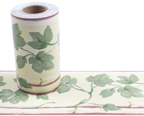 siduytin Borde de papel tapiz autoadhesivo de estilo borroso con pintura de de tinta Bordes de papel tapiz de PVC Borde autoadhesivo, B