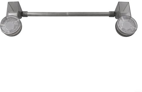 Porte-serviettes polyvalent à ventouse de 76,2 à 152,4 cm - Extensible - En acier inoxydable - Installation sans perçage