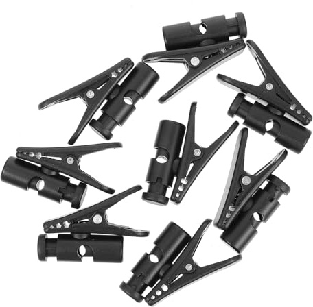BESPORTBLE 8Pcs Headset Clips Multi Functional Cable Holders for Earphone Wire Organization Durable Black Microphone Cable Clips for Tangle Prevention and Cord Management