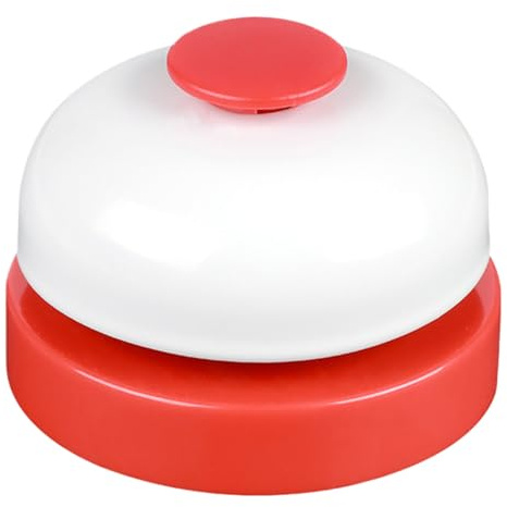 Desk Bell, 2.5x1.8 Inch Call Bell with 360° Rotating Round Button, Portable Hand Bells for Kids 3+, Funny Game Buzzers for Service Restaurants Family School Call