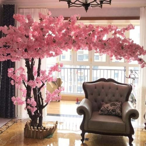 Árbol De Cerezo Rosa, Árbol De Cerezo Blanco Artificial, para Bodas, Eventos, Fiestas En Interiores Y Exteriores, Restaurantes.(1x0.6m/3.2x1.9ft)