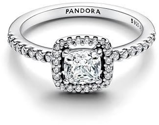 PANDORA Anello da donna in argento scintillante quadrato Alone 193555C02